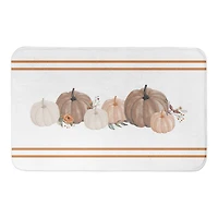 Fall Stripes & Pumpkins Bath Mat