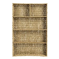 Hello Honey® 32" x 21" Natural 5-Section Handwoven Seagrass Tray