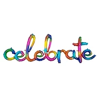 59" Rainbow Celebrate Foil Balloon