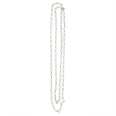 12 Pack: 36" Rhodium Oval Link Chain by Bead Landing™
