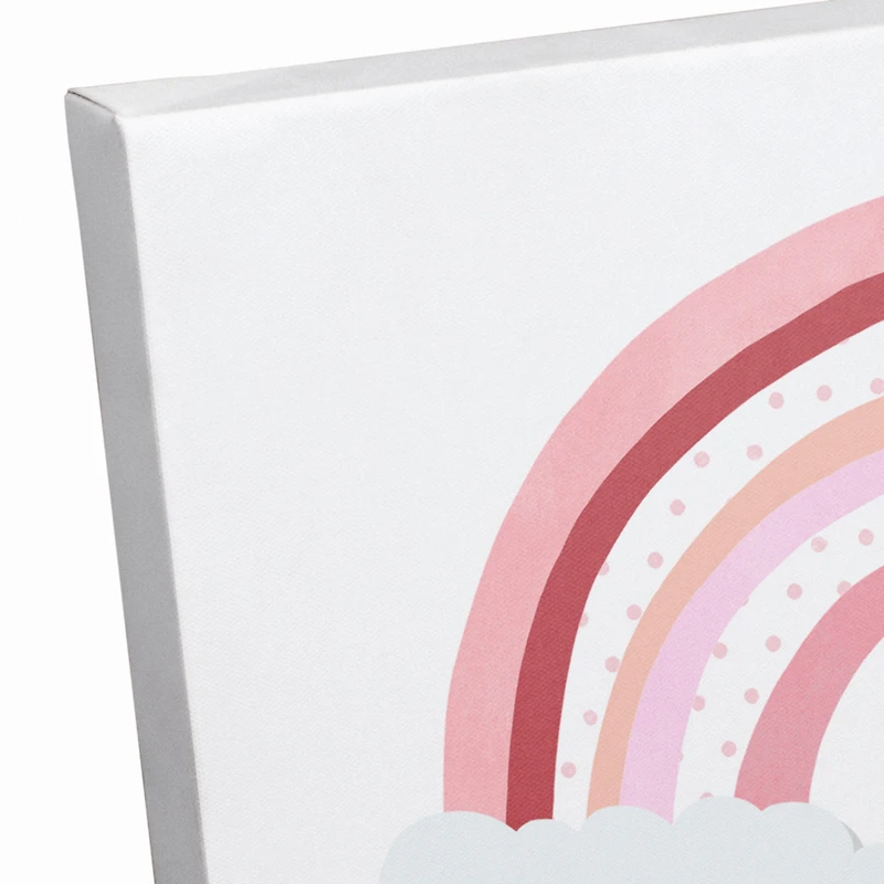 Be Mine Rainbow Polka Dots 11" x 14" Canvas Wall Art