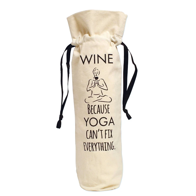 Personality Case™ Yoga Can't Fix Everything Canvas Wine Bag