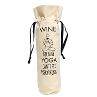Personality Case™ Yoga Can't Fix Everything Canvas Wine Bag