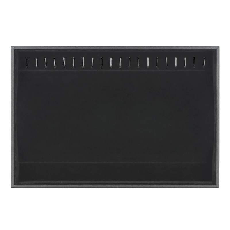 Black Velvet Jewelry Tray with Hooks by Bead Landing™