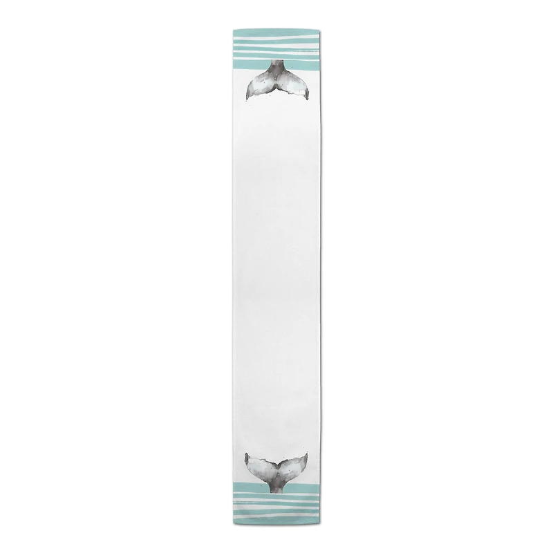 Whale Tale With Stripes Indoor/Outdoor Table Runner