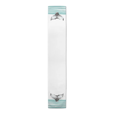 Whale Tale With Stripes Indoor/Outdoor Table Runner
