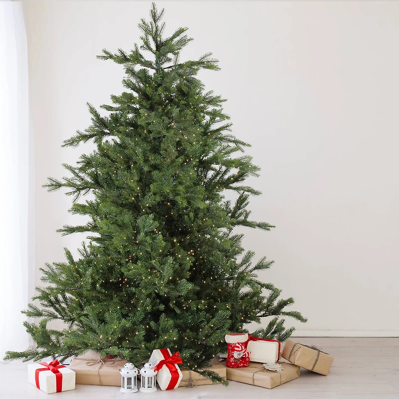 6.5ft. Pre-Lit Real Touch™️ Oregon Noble Fir Artificial Christmas Tree, Warm White LED Lights