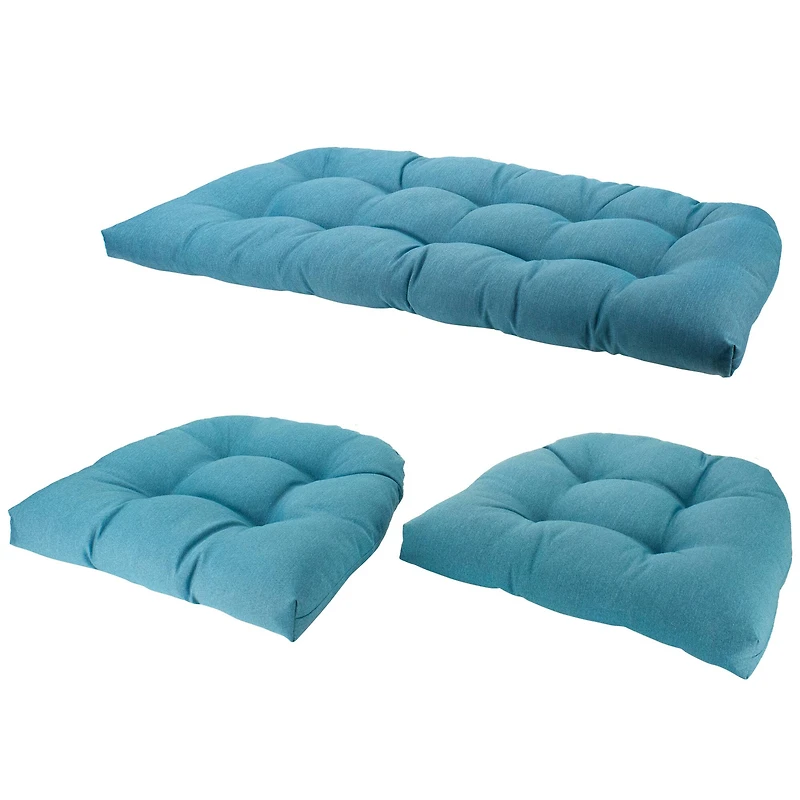 3 Piece Wicker Furniture Cushion Set