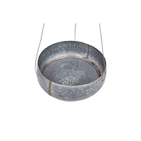 Hello Honey® 12" Grey & Gold Hanging Iron Planter