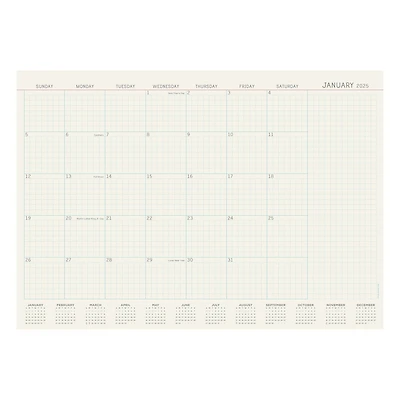 TF Publishing Medium 2025 Vintage Professional Monthly Blotter Desk Pad Calendar