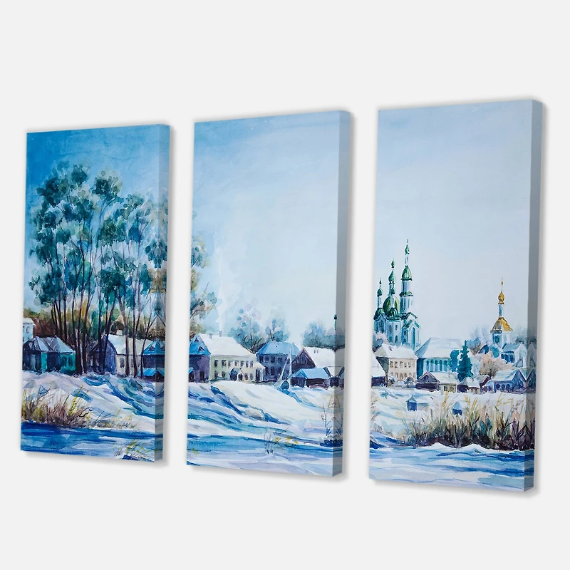 Designart - Small Town In Winter Times