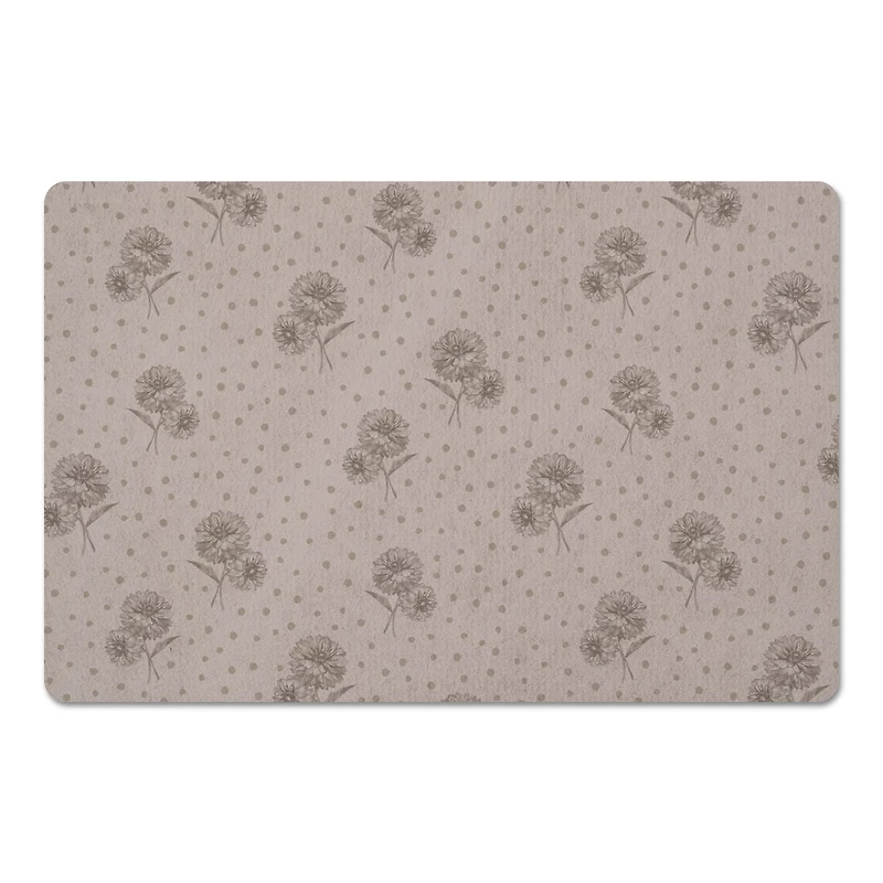 Floral Dots Floor Mat