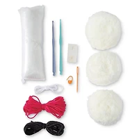 Intermediate White Dog Amigurumi Crochet Ornament Kit by Loops & Threads®
