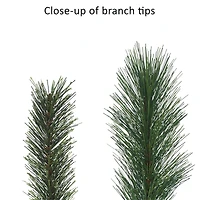 6.5ft Pre-Lit Slim Teton Pine Artificial Christmas Tree, Clear Lights