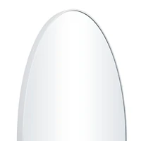 White Contemporary Wall Mirror, 18" x 1" x 32"