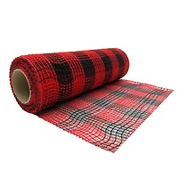 10" x 19ft. Red & Black Buffalo Check Mesh by Celebrate It™