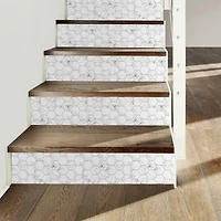RoomMates Carrara Marble Hexagon Peel & Stick Backsplash