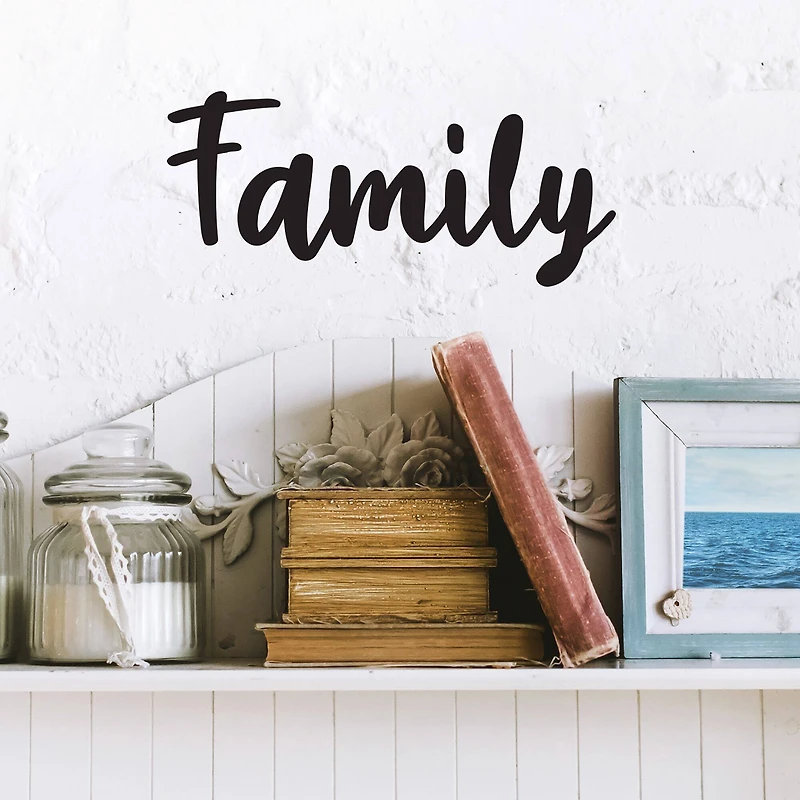 Leisure Arts® Vinyl Matte Black Family Decal