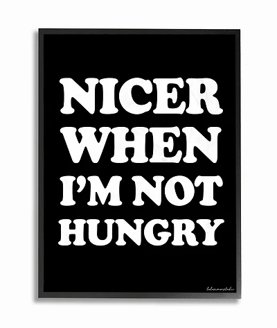 Stupell Industries LulusimonStudio Nicer When Not Hungry Wood Plaque