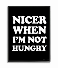 Stupell Industries LulusimonStudio Nicer When Not Hungry Wood Plaque