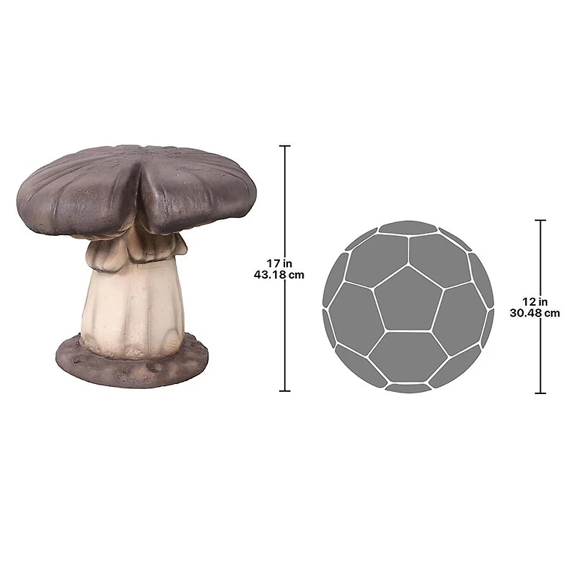 Design Toscado 17" Massive Mystic Mushroom Stool Garden Statue