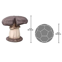 Design Toscado 17" Massive Mystic Mushroom Stool Garden Statue