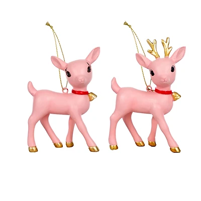 Assorted 2.5" Pink Deer Ornament by Ashland®, 1pc.