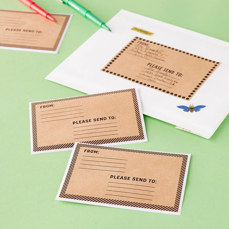 Black Kraft Address Labels by Celebrate It™
