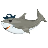 41" Ahoy Birthday Shark Mylar Balloon