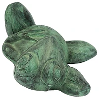 Design Toscano 12" Spitting Lazy Frog Emerald Verde Cast Bronze Garden Statue