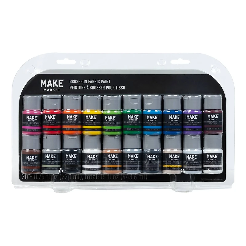 Primary Brush-On Fabric Paint Set by Make Market®