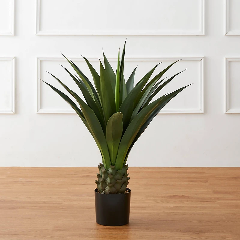 Glitzhome® 3.25ft. Potted Faux Agave Plant