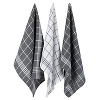 DII® J&M Gray Waffle Weave Dishtowel & Dishcloth Set