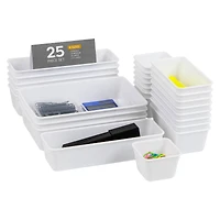 Mind Reader 25-Piece Drawer Organizer Set, Storage Trays