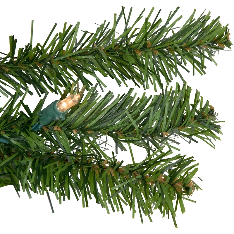 7ft. Pre-Lit Commercial Canadian Pine Artificial Christmas Wreath