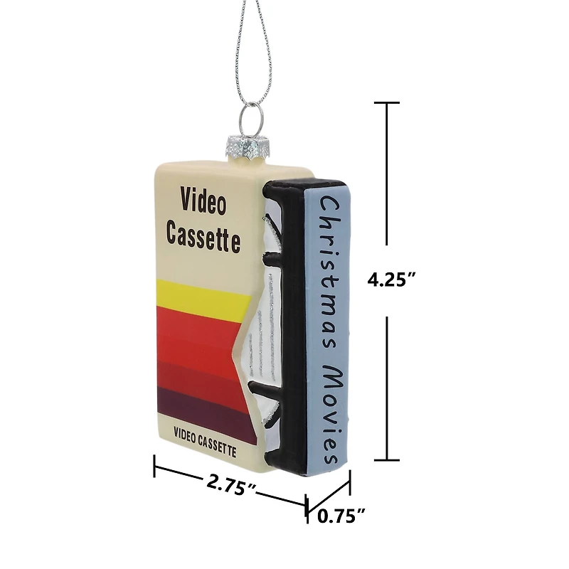 4.25" Christmas Movies VHS Tape Glass Ornament by Ashland®