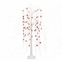 4ft. Pre-Lit Artificial Valentine's Day Willow Tree with 48 Heart Shaped LED Lights