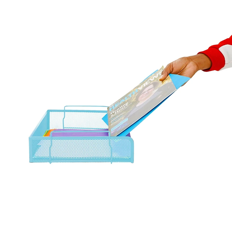 Mind Reader Stackable Metal Mesh Tray & Desk Document Organizer Set