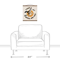 Retro Witch Teak Hanging Canvas Wall Art