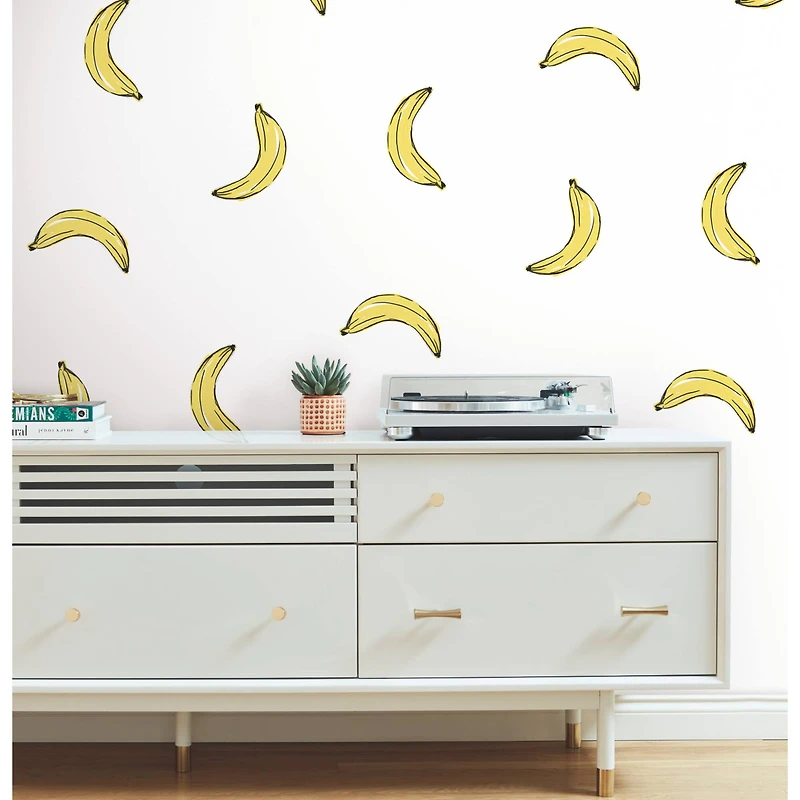RoomMates Mr. Kate Banana Print Peel & Stick Wallpaper