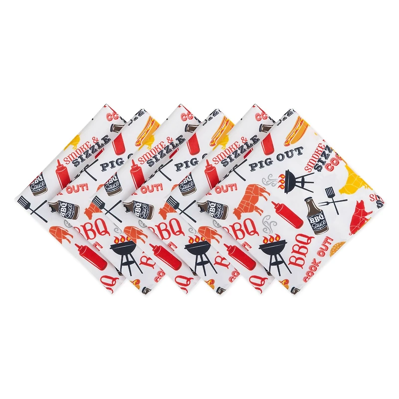 BBQ Fun Print Outdoor Napkin, 6ct.