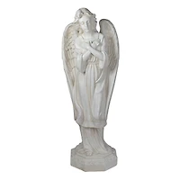 30" Ivory Angel with Arms Folded Outdoor Garden Statue