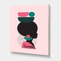 Designart - Ethnic Geometric Silhouette of African American II