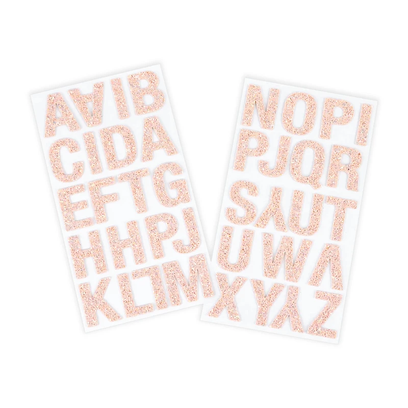 Blush Glitter Alphabet Stickers by Recollections™