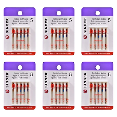 SINGER® Universal Regular Point Needles, 30ct.
