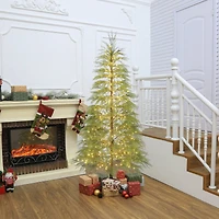 7ft. Pre-Lit Alpine Artificial Christmas Tree, Warm White LED Lights by Ashland®