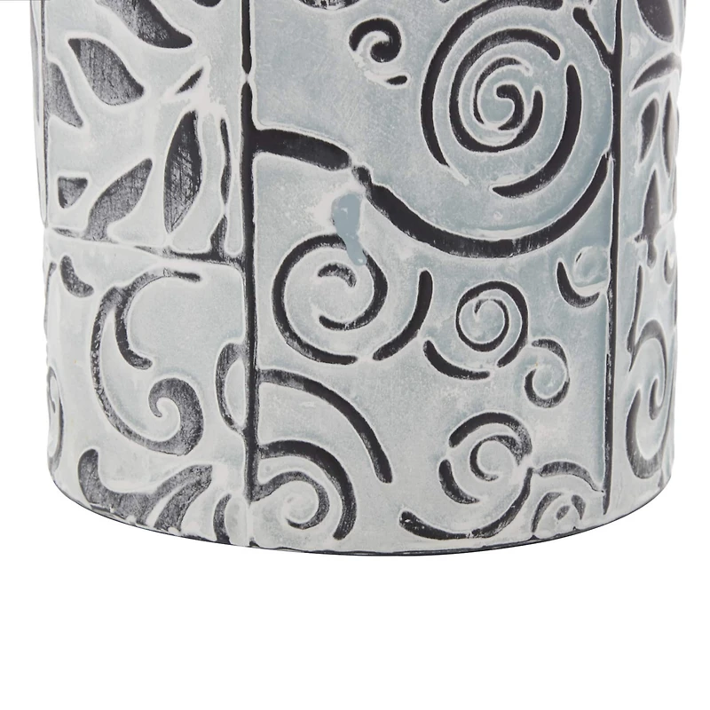 Set of 3 Blue Metal Farmhouse Vase, 9", 11", 13"