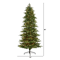 8ft. Pre-Lit South Carolina Fir Artificial Christmas Tree, Clear LED Lights