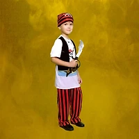 White & Red Pirate Boy's Costume