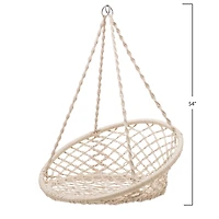 Hello Honey® Hanging Handwoven Cotton Macramé Chair with Metal Frame